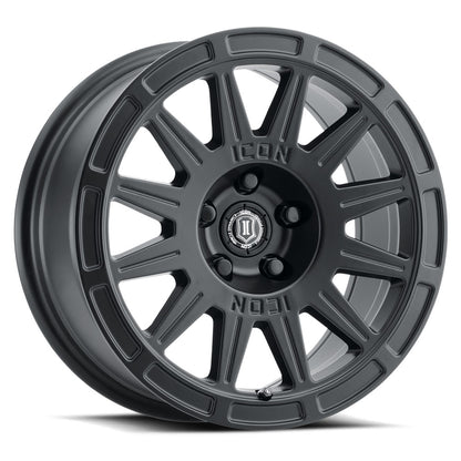 ICON Alloys RICOCHET SAT BLK - 15 X 7 / 5 X 100 / 15MM / 4.6" BS 7015705046SB