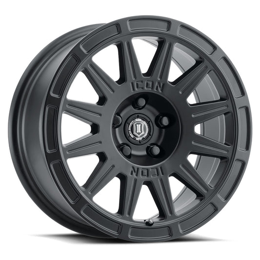 ICON Alloys RICOCHET SAT BLK - 15 X 7 / 5 X 100 / 15MM / 4.6" BS 7015705046SB