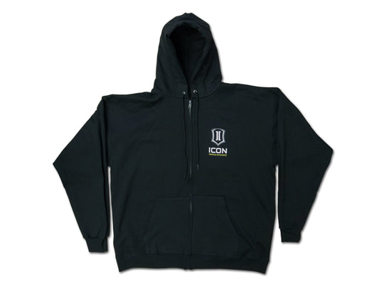 ICON Vehicle Dynamics STANDARD HOODY BLACK - LARGE HOODY-STD-BLK-L