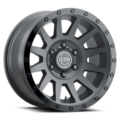 ICON Alloys Compression Double Black 18 X 9 / 6 X 5.5 0mm Offset 5" BS 2018908350DB