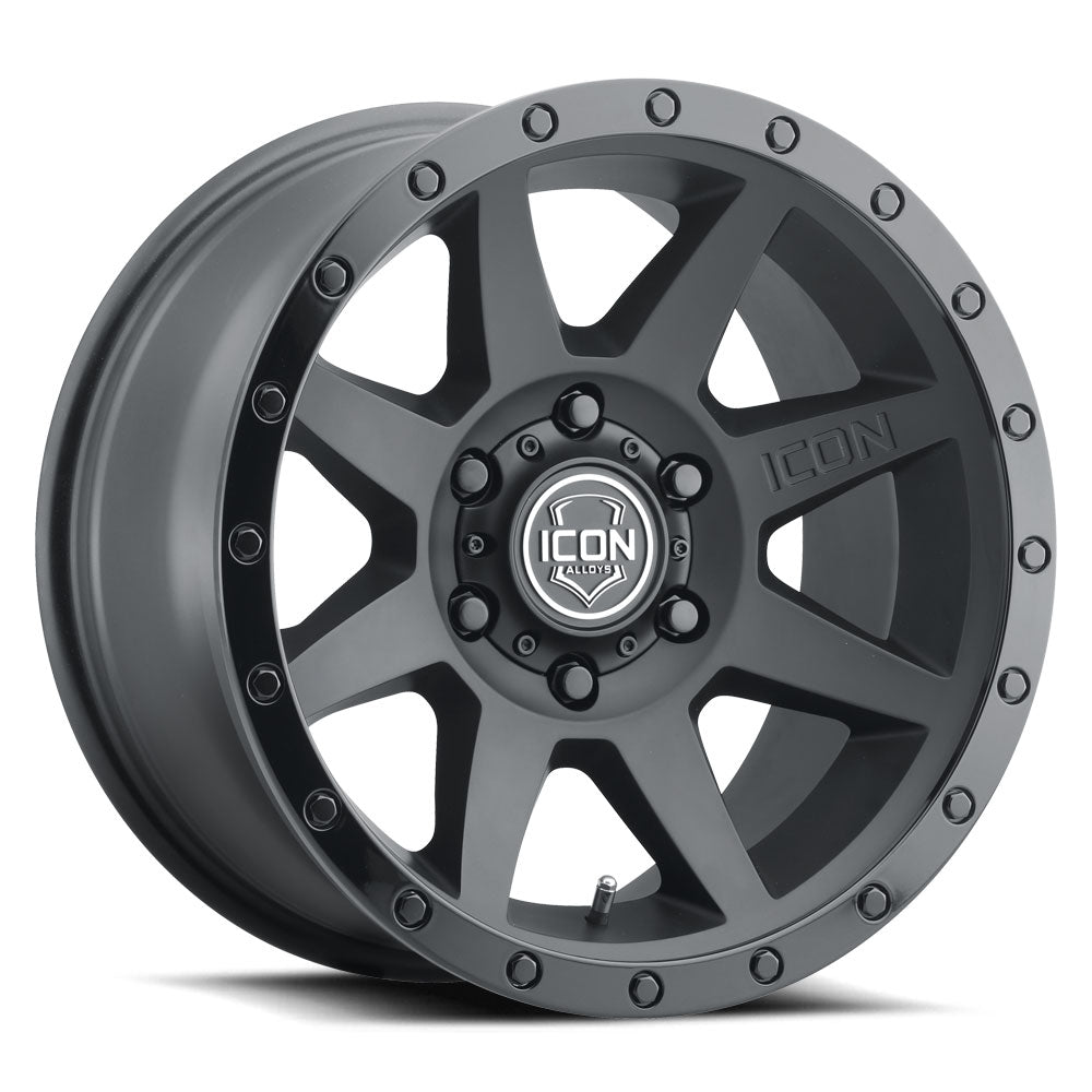 ICON Alloys Rebound Double Black 17 X 8.5 / 6 X 5.5 0mm Offset 4.75" BS 1817858347DB