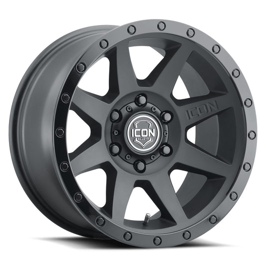ICON Alloys Rebound Double Black 18 X 9 / 6 X 5.5 0mm Offset 5" BS 1818908350DB