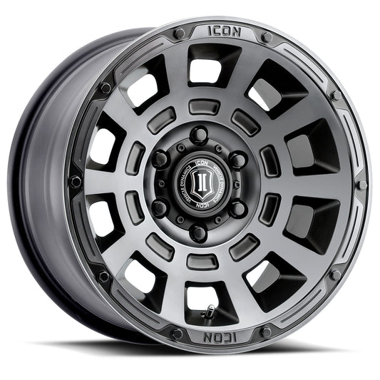 ICON Alloys THRUST SMK SAT BLK - 17 X 8.5 / 6 X 5.5 / 25 MM / 5.75" BS 2817858357SSBT