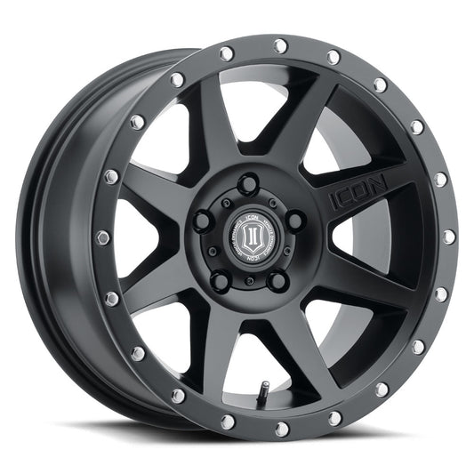 ICON Alloys REBOUND SAT BLACK - 17 X 8.5 / 5 X 4.5 / 0MM / 4.75" BS 1817856547SB