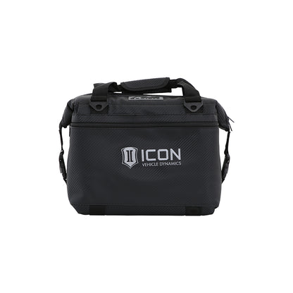 ICON Vehicle Dynamics 12PK CARBON AO COOLER W/STANDARD ICON LOGO 2142-STL-BL/CB-12PK