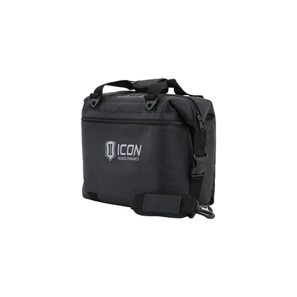ICON Vehicle Dynamics 12PK CARBON AO COOLER W/STANDARD ICON LOGO 2142-STL-BL/CB-12PK
