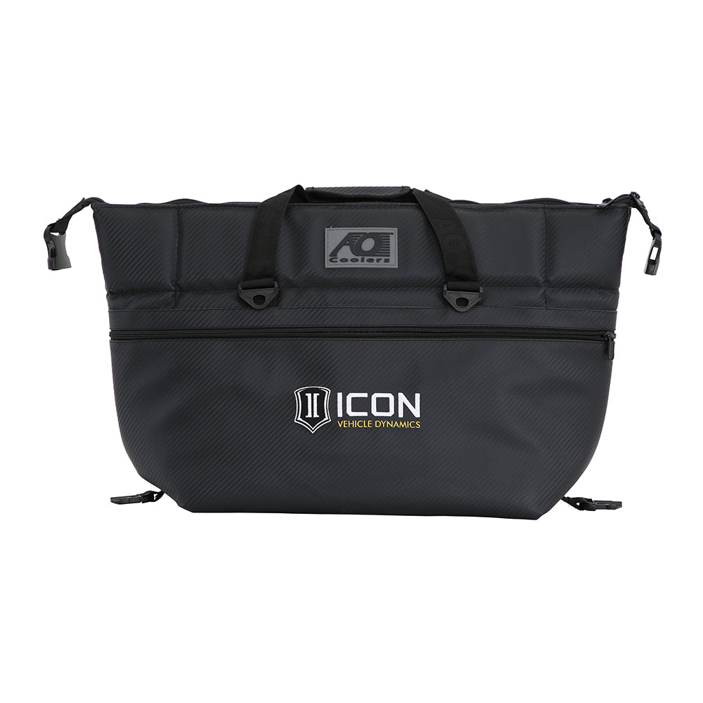 ICON Vehicle Dynamics 24PK CARBON AO COOLER W/STANDARD ICON LOGO 2142-STL-BL/CB-24PK