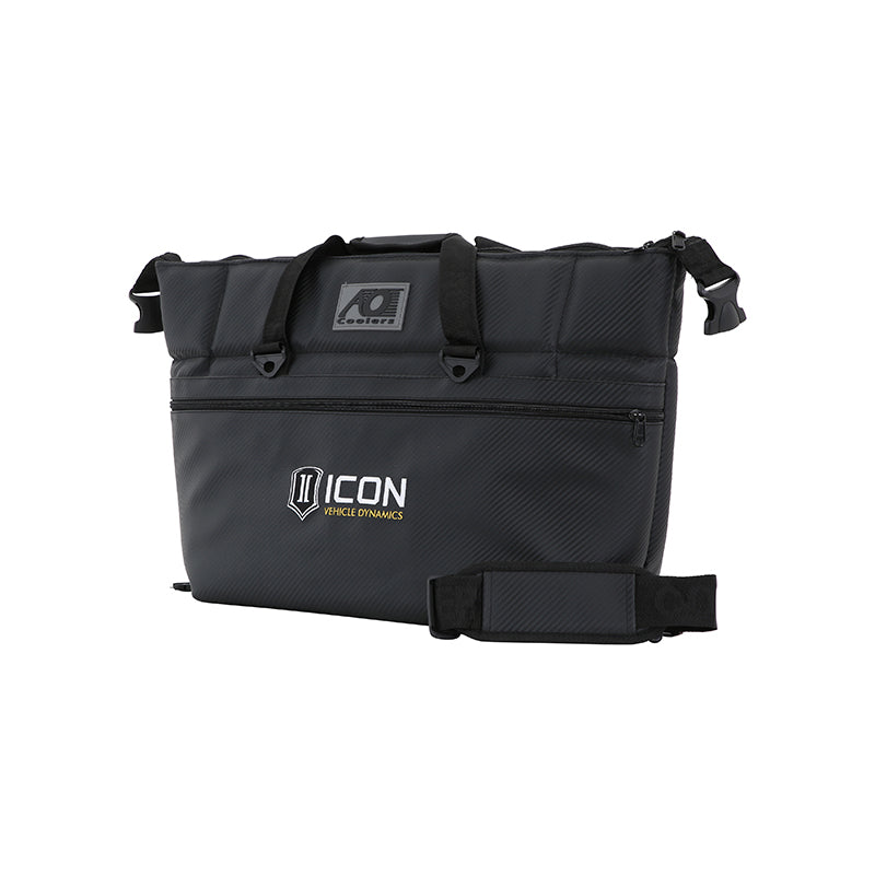 ICON Vehicle Dynamics 24PK CARBON AO COOLER W/STANDARD ICON LOGO 2142-STL-BL/CB-24PK