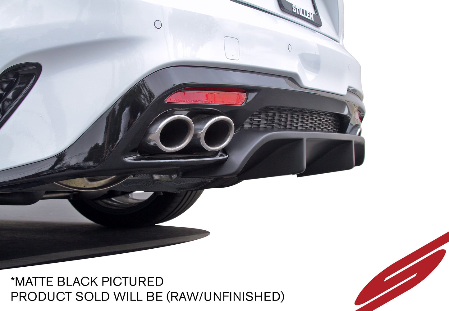 2018-2021 Kia Stinger GT (AWD/RWD 3.3TT) Rear Diffuser [Unpainted] - KB26002
