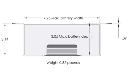 XS Power Batteries 680 Series and XP750 Stamped Aluminum Side Mount Box with Window 511