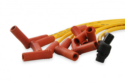 ACCEL Spark Plug Wire Set - 8mm - Custom with Graphite Core - Yellow with HEI Stock Style Boots 4056