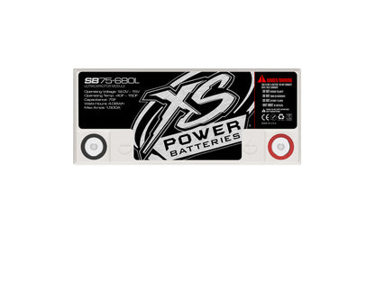 XS Power Batteries 12V Powersports Super Bank Capacitor Modules - M6 Terminal Bolts Included 1500 Max Amps SB75-680L