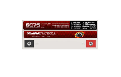 XS Power Batteries 12V AGM S Series Batteries - Automotive Terminals Included 800 Max Amps S375