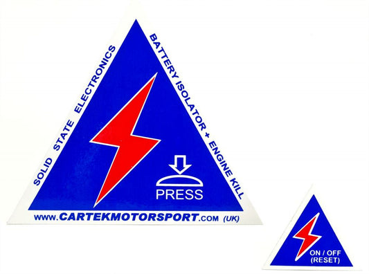 Cartek Battery Isolator Safety Stickers CK-SS-03