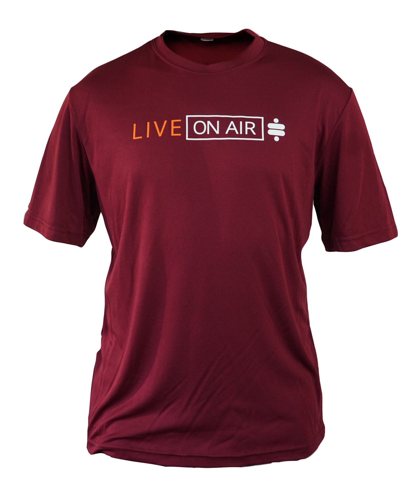 Ridetech (S) T-shirt - Live On Air Sport Tech T-Shirt - Red, Small. 88085319