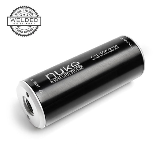 Nuke Performance Fuel Filter Slim 100 micron AN-10 - Welded stainless steel element 200-02-202