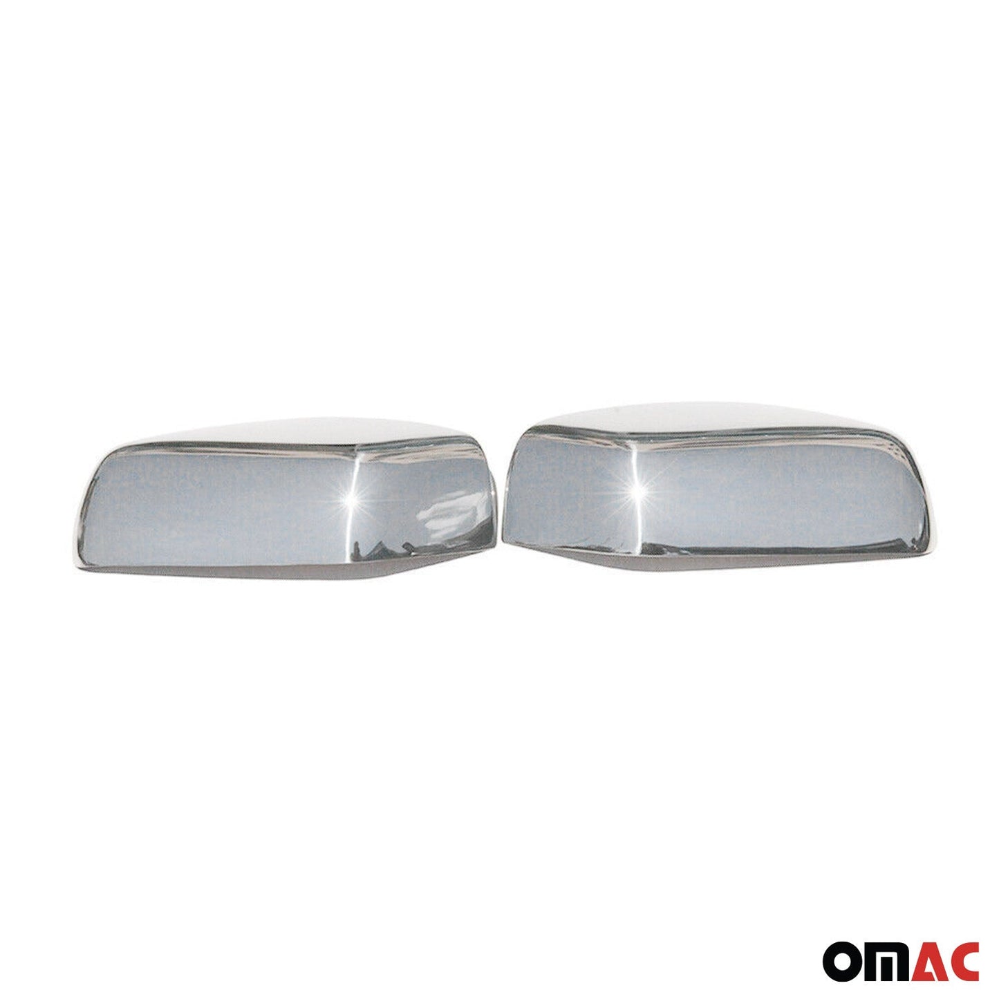 OMAC Side Mirror Cover Caps Fits Land Rover LR2 2008-2015 Steel Silver 2 Pcs U003434