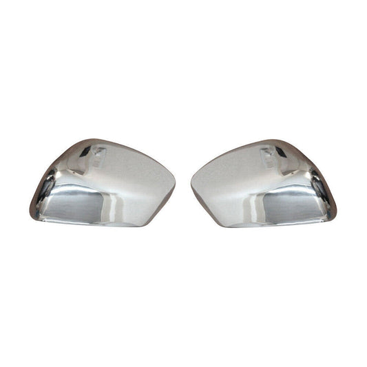 OMAC Side Mirror Cover Caps Fits Land Rover LR3 2005-2009 Steel Silver 2 Pcs U003433