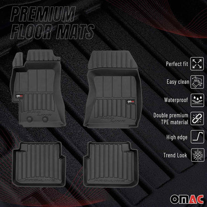 OMAC Premium Floor Mats for Subaru Impreza WRX WRX 2008-2011 All-Weather 4Pcs G003122