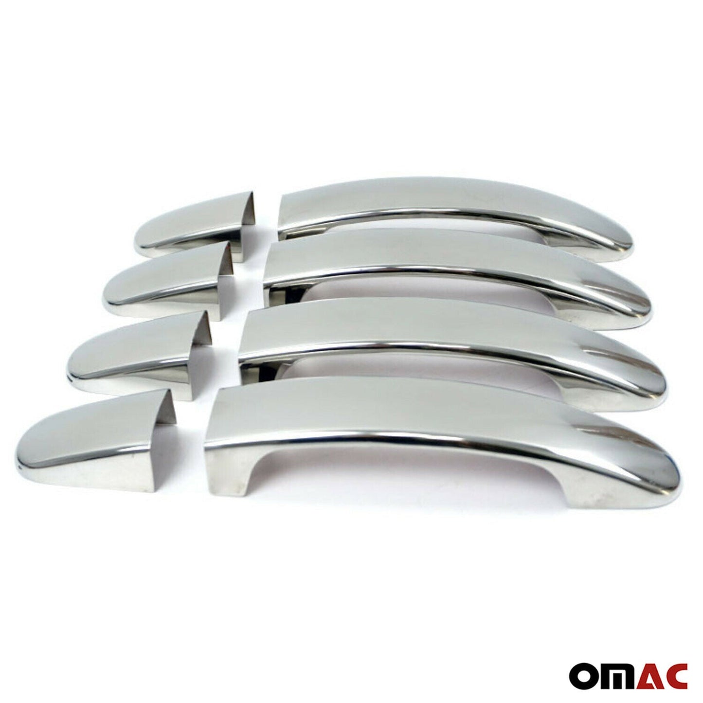 OMAC Fits Ford Transit 150 2015-2021 Chrome Side Door Handle Cover S.Steel 8 Pcs 2624041