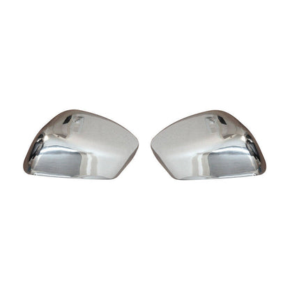 OMAC Side Mirror Cover Caps Fits Land Rover LR2 2008-2015 Steel Silver 2 Pcs U003434