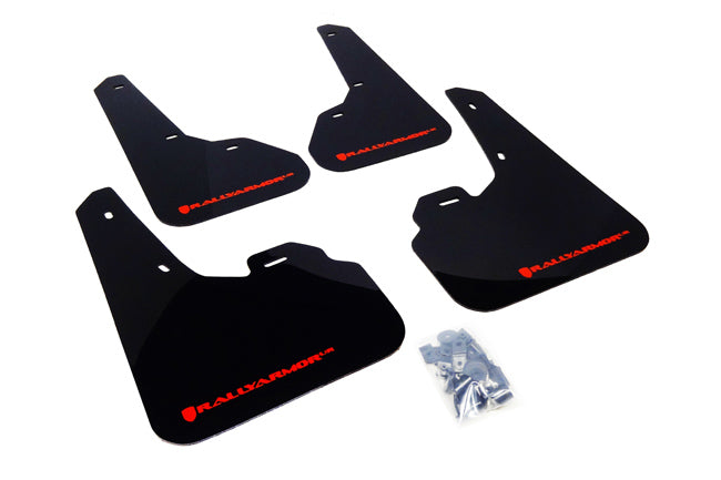 Rally Armor MF17-UR-BLK/RD - 2010-2013 Mazda 3 I Mazdaspeed S - Black Mud Flap/Red Logo
