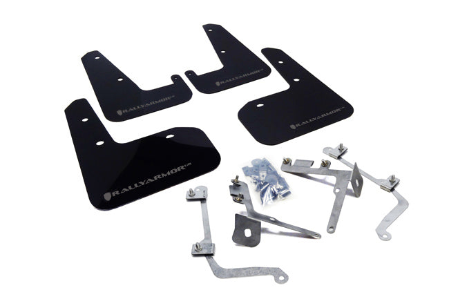 Rally Armor MF19-UR-BLK/GRY - 2011-2014 Subaru STI Sedan / 2011-2014 Subaru WRX Sedan - Black Mud Flap/Grey Logo