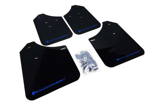 Rally Armor MF1-UR-BLK/BL - 2002-2007 Subaru Impreza WRX/STI / 2002-2007 Subaru Impreza RS/2.5i - Black Mud Flap/Blue Logo