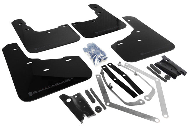 Rally Armor MF29-UR-BLK/BL - 2013-2018 & 2019 USDM Ford Fiesta ST - Black Mud Flap/Blue Logo
