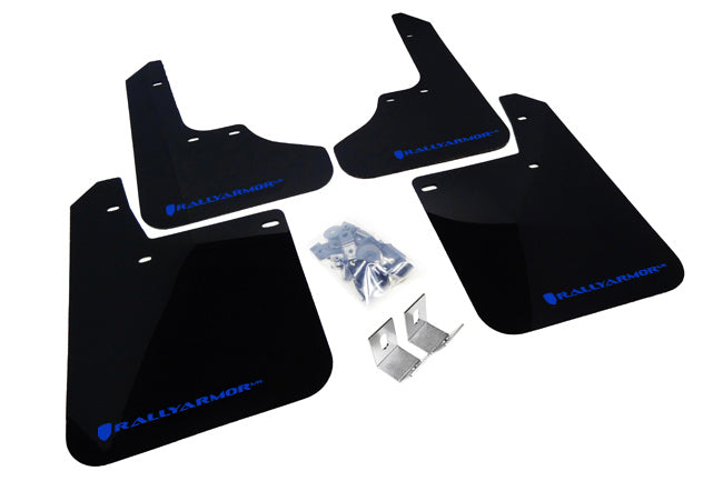 Rally Armor MF2-UR-BLK/BL - 1993-2001 Subaru Impreza RS/LX/GL/Sport - Black Mud Flap/Blue Logo