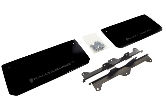 Rally Armor MF38-UR-BLK/GRY - 2015-2016 Polaris Slingshot SL SL LE - Black Mud Flap/Grey Logo