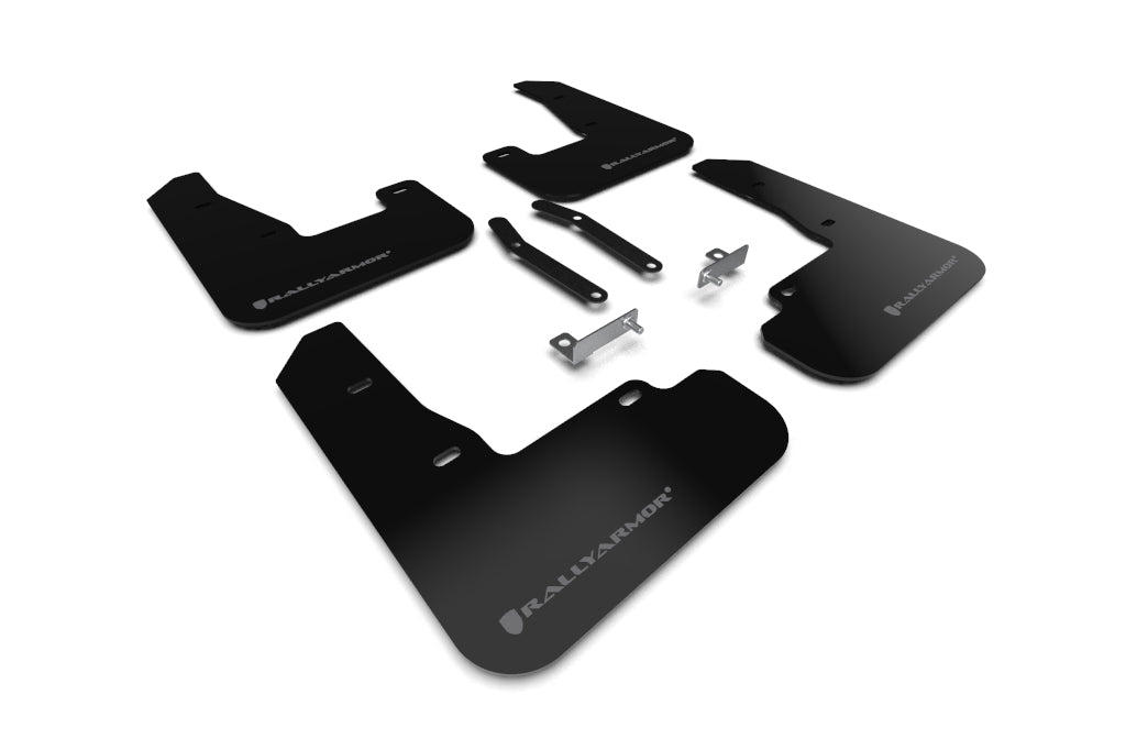 Rally Armor MF59-UR-BLK/GRY - 2019+ Hyundai Elantra Elantra GT N-line I30 N - Black Mud Flap/Grey Logo