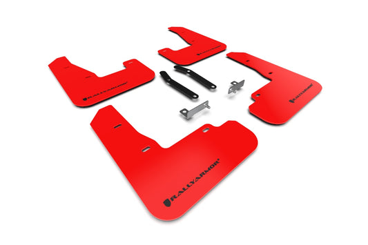 Rally Armor MF59-UR-RD/BLK - 2019+ Hyundai Elantra Elantra GT N-line I30 N - Red Mud Flap/Black Logo