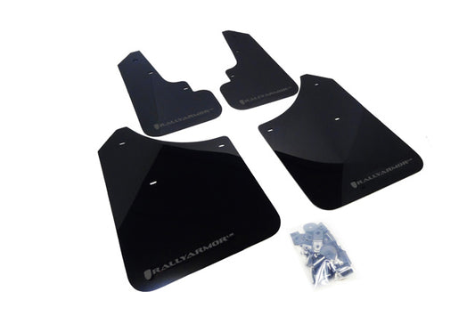 Rally Armor MF5-UR-BLK/GRY - 2003-2008 Subaru Forester 2.5X/XT - Black Mud Flap/Grey Logo