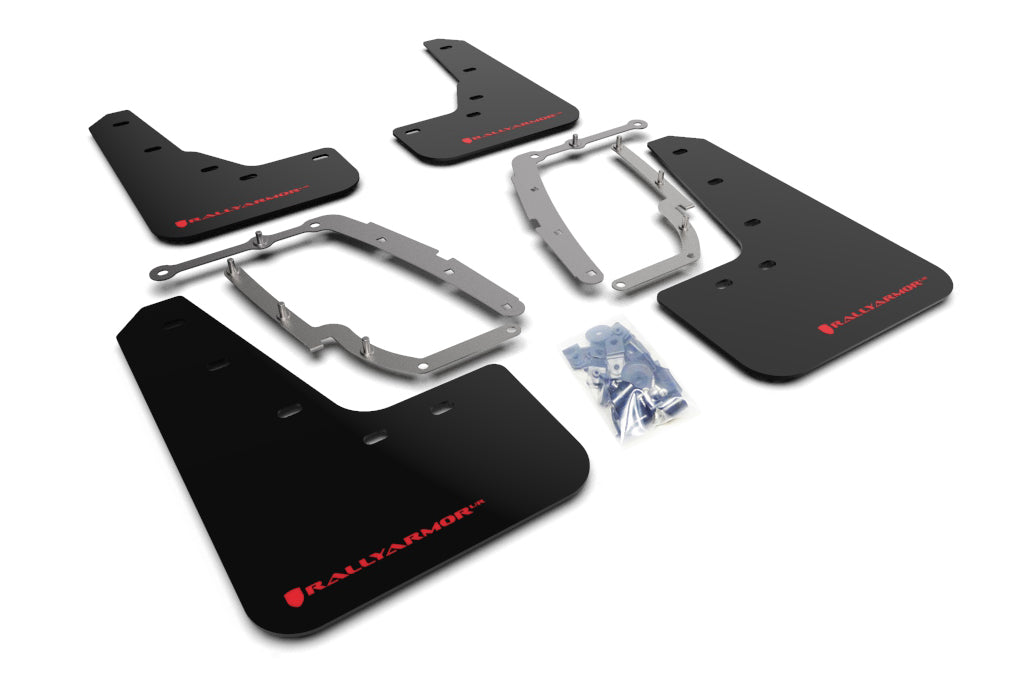 Rally Armor MF62-UR-BLK/RD - 2017+ Tesla 3 - Black Mud Flap/Red Logo