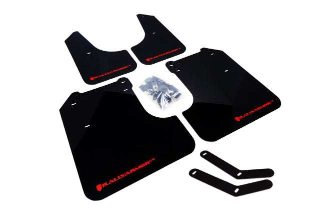 Rally Armor MF6-UR-BLK/WH - 2008-2011 Subaru Impreza Impreza/WRX - Black Mud Flap/White Logo