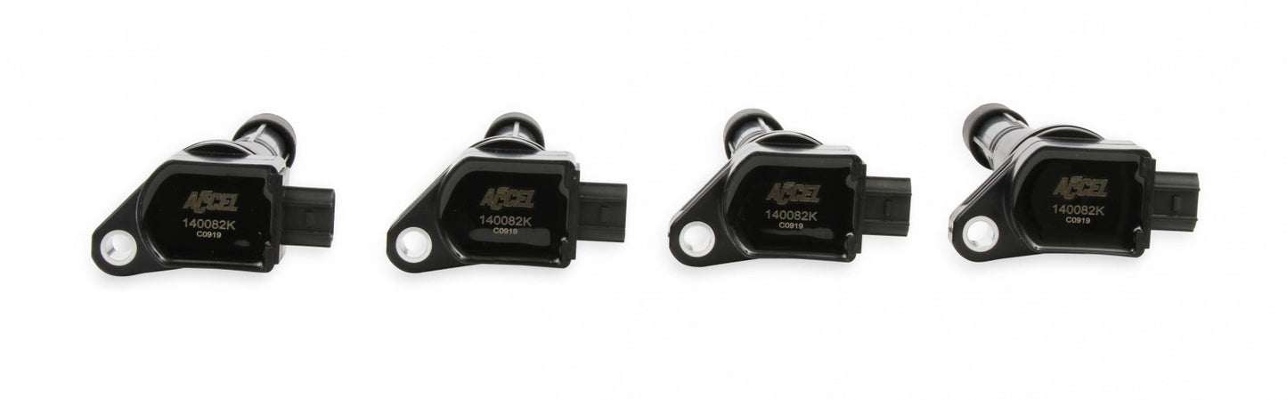 ACCEL Ignition Coil - 2008-2015 Honda and Acura 2.4L, 4-cylinder, Black, 4-Pack 140082K-4