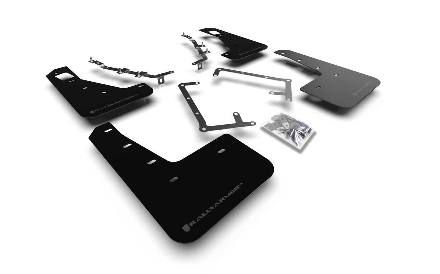 Rally Armor MF56-UR-BLK/GRY - 2009-11 Ford Focus Mk2 RS & RS500 - Black Mud Flap/Grey Logo