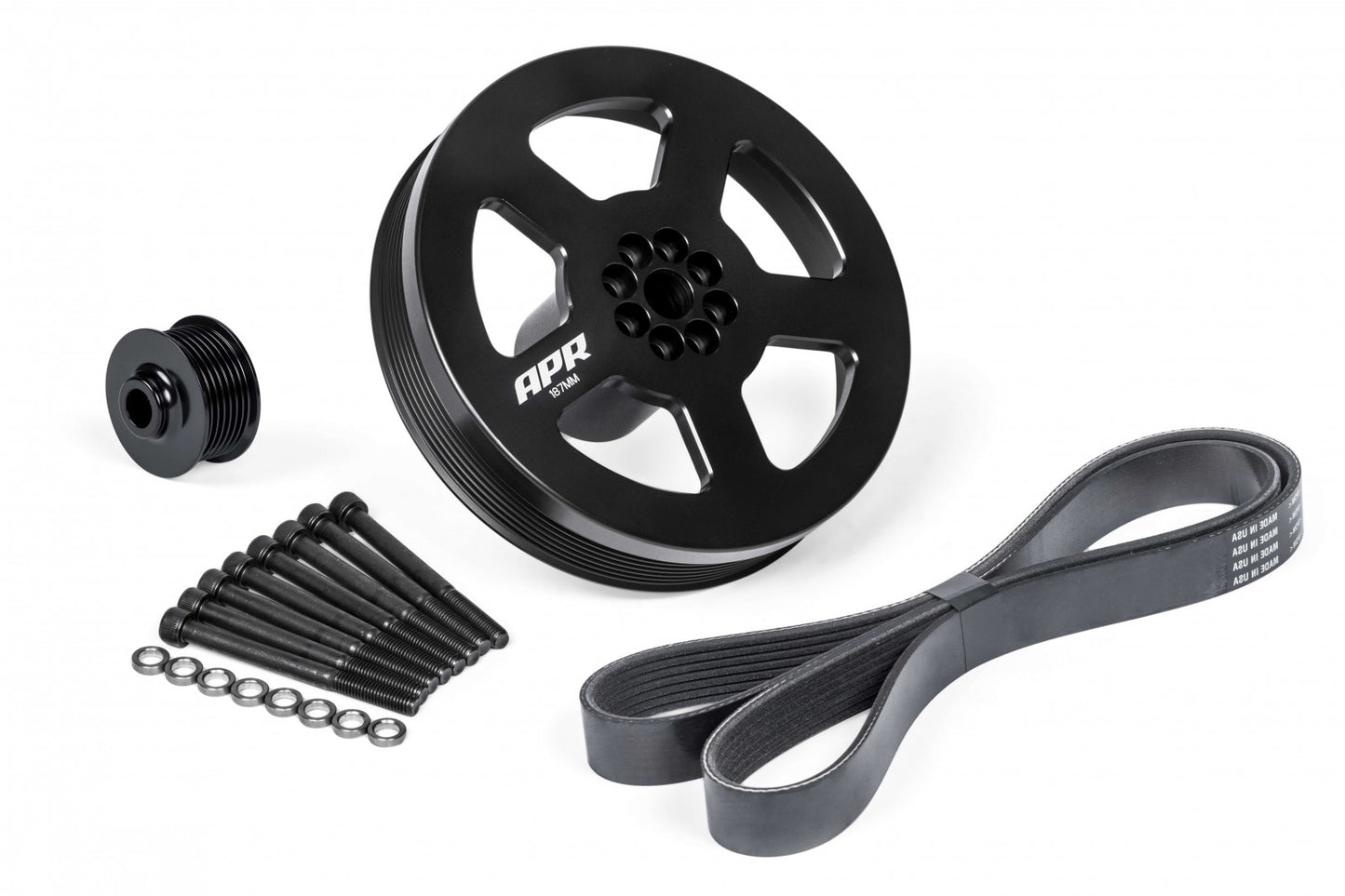 APR 3.0 TFSI Supercharger Drive And Crank Pulley W/ Belt (Press On) MS100184