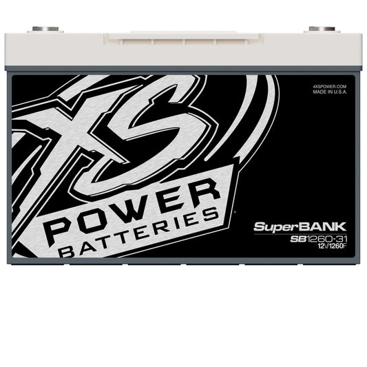 XS Power Batteries 12V Super Bank Capacitor Modules - M6 Terminal Bolts Included 31000 Max Amps SB1260-31