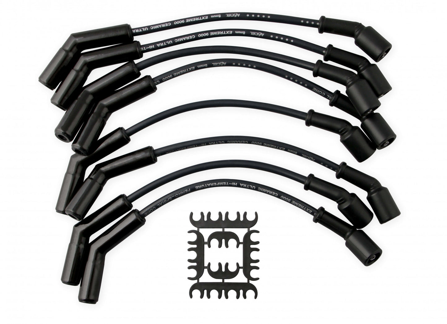 ACCEL Spark Plug Wire Set - Extreme 9000 Black Ceramic Boot - Chevy / GM 2001-2004 - 3/4 & 1 Ton 8.1L 9065CK