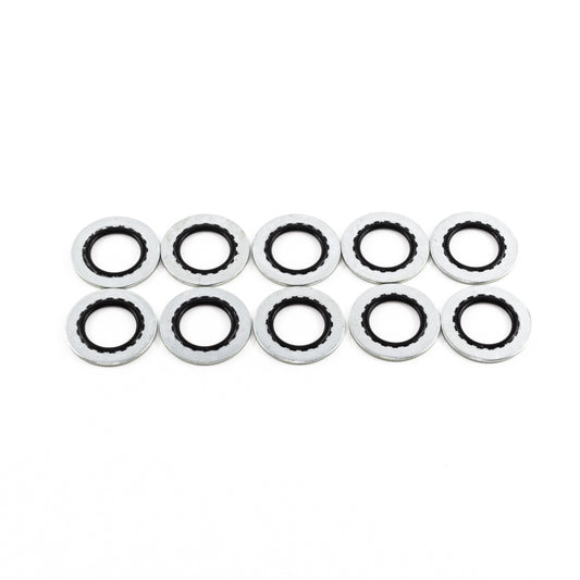 Deatschwerks 8AN Rubber and Metal Crush Washer (Pack Of 10), Anodized DW Titanium DEW-6-02-0334