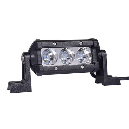 Quake LED - QUB143 - 4.5 Inch LED Light Bar Single Row 9 Watt Spot Obsidian Series