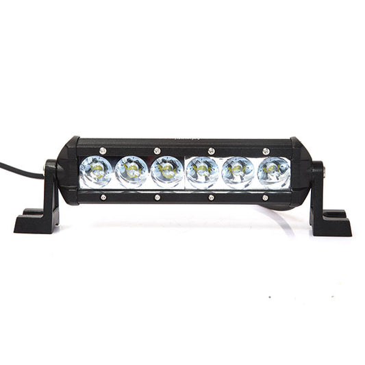 Quake LED - QUB030 - 7.5 Inch LED Light Bar Single Row 18 Watt Spot Obsidian Series