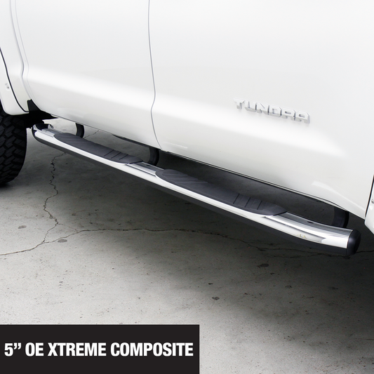 Go Rhino 685415580CC 5" OE Xtreme Composite SideSteps With Mounting Bracket Kit Chrome
