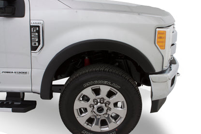 Bushwacker 20107-02 Black OE-Style Smooth Finish Front Fender Flares For 2017-2022 Ford F-250 F-350 F-450 Super Duty