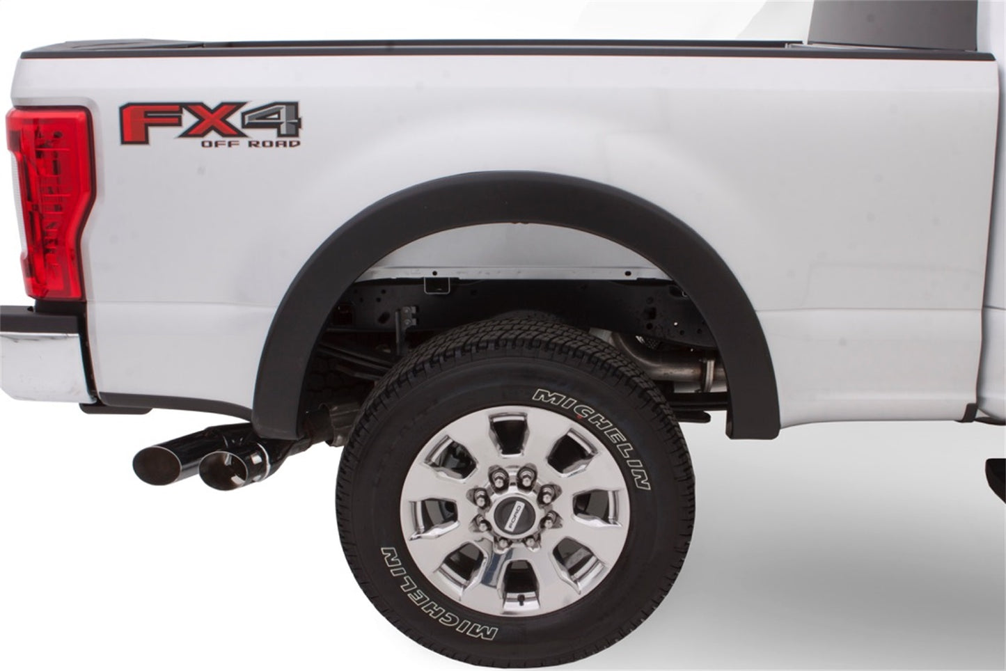 Bushwacker 20104-02 Black OE-Style Smooth Finish Rear Fender Flares For 2011-2016 Ford F-250/F-350 Super Duty