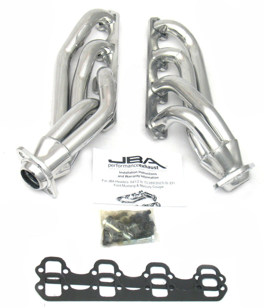 JBA 65-73 Mustang Mid Length 260-302 Silver Ctd 1650SJS