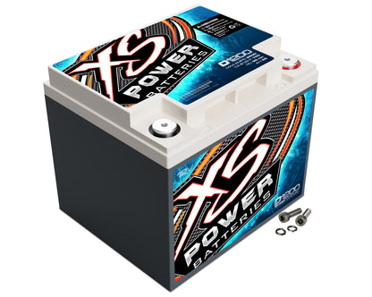 XS Power Batteries 12V AGM D Series Batteries - M6 Terminal Bolts Included 2600 Max Amps D1200