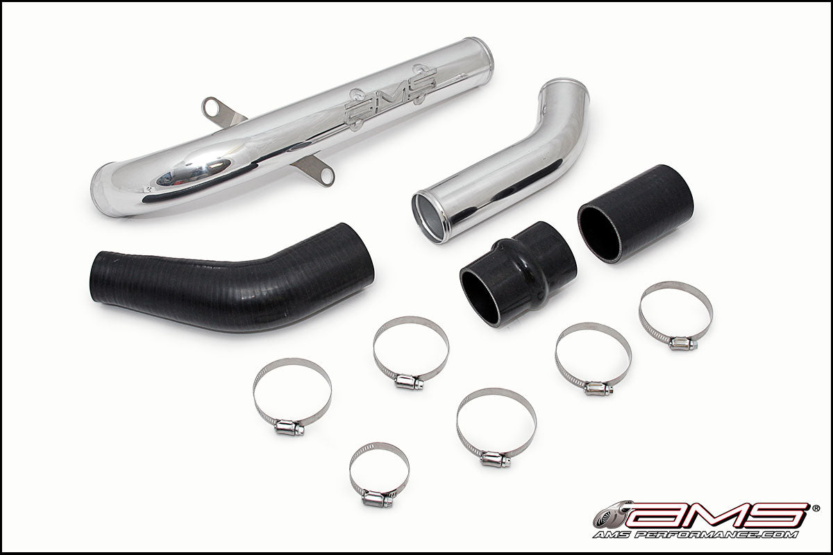 AMS Performance Mitsubishi Evolution X Upper Intercooler Pipe / Hot Pipe - Black Wrinkle AMS.04.09.0002-2